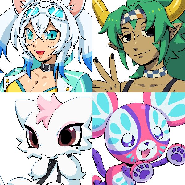 From top left to top right, then bottom left to bottom right:
1. Taiga Moon - Taiga Moon
2. Theisa - TropicalSteppe
3. Frey - angelegg
4. Marooble - Michael Krieg