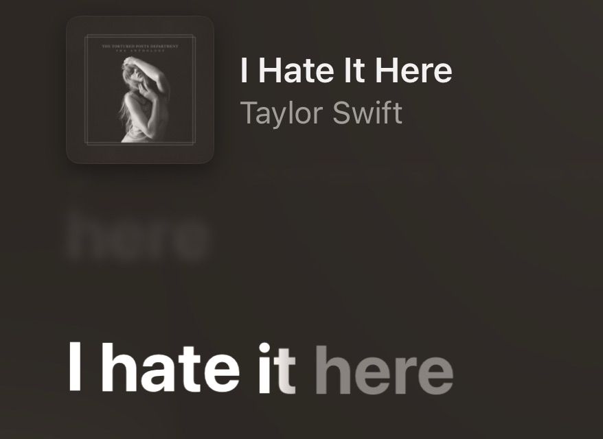 I hate it here