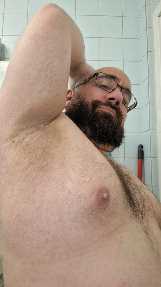 Showing off my right armpit.