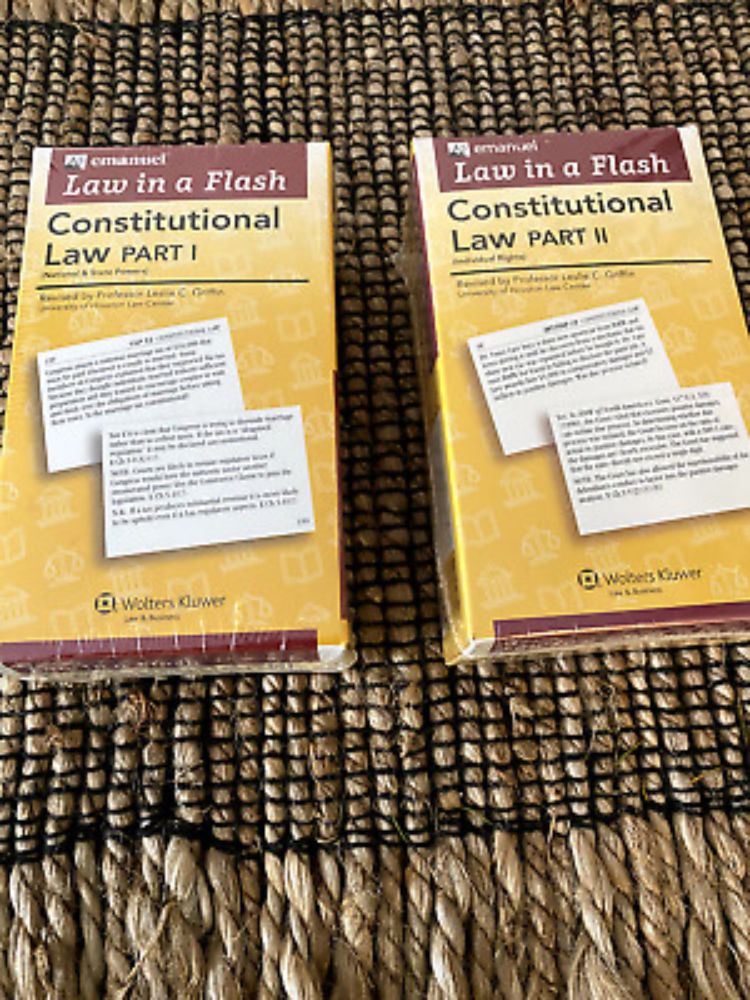 Law in a Flash Constitutional Law Part 1 and 2 Cards - NEW! Unopened.  | eBay