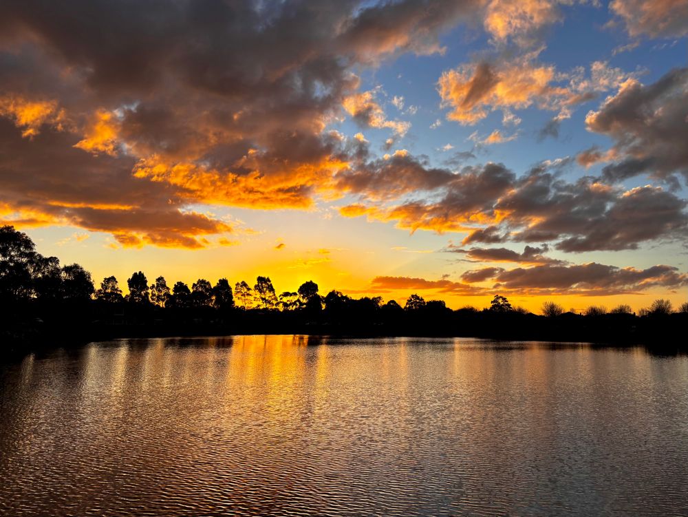 I hear you in nights silence 
I Smell you on the 
rain 
I Taste you on the 
breeze  
As it lingers soft against my face  
I shall kiss you in the starlight 
As they traverse across night skies 
For this is the place where I belong 
Right here amongst your stars.
My image and my words.
Image and glorious golden sunset over the lake late into the evening as dusk falls giving way to night.

#BlueSkyArtShow #Poem 
#Photography #EastCoastKin
#BlueSky #photo #poet #words #sunset #life #ArtYear #Landscape #PhotographersUnited #poetry #BlueSkyPoetry 