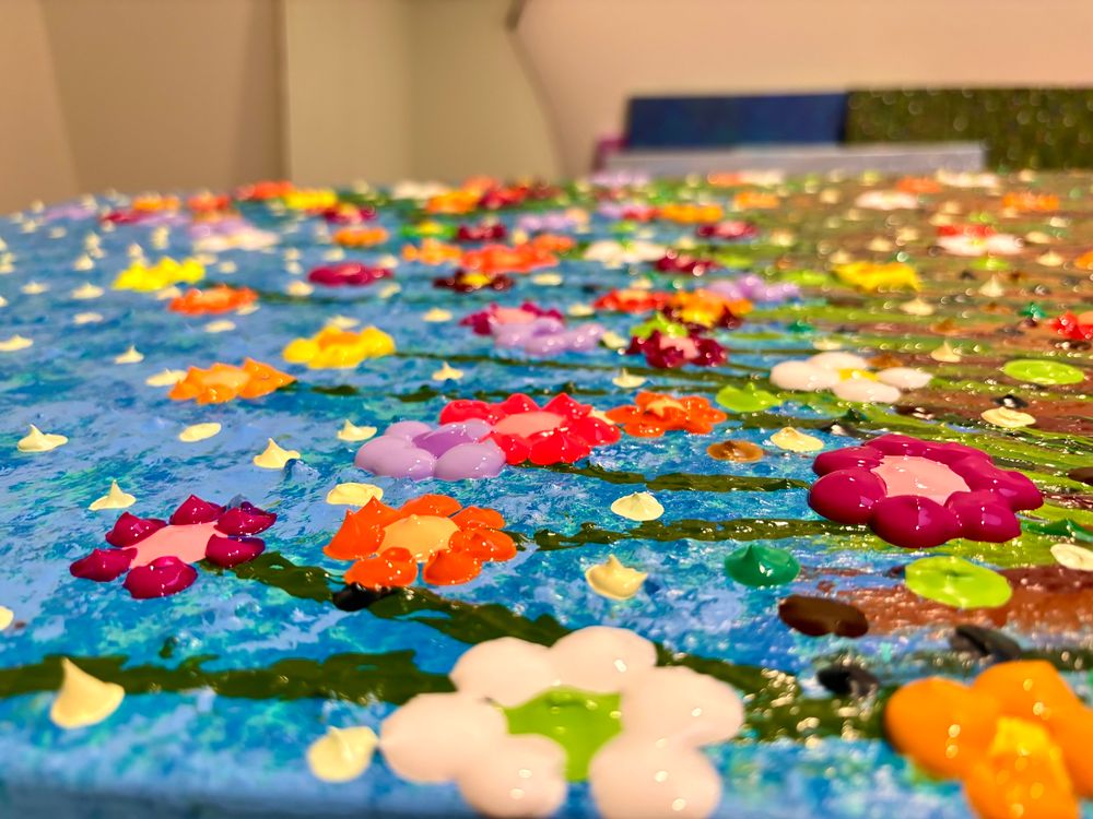 Just finished my biggest painting yet ! 
It’s so bright so colourful so big but I have to wait for it to dry before I can stand him upright or my colours will run 😮‍💨
I can’t wait to show everyone 🤭
Side view of my latest painting showing some of the colours I’ve used to paint it.
Slight reveal as I can’t take a proper photo until he dries properly or it’ll be ruined.
#excited #Painting #Artists #WoahHesBig #LikeASong #Art #HesSoPretty #Australia 
#JustAHint #EastCoastKin #Photo #Photography #PhotographersUnited #BlueSkyArt