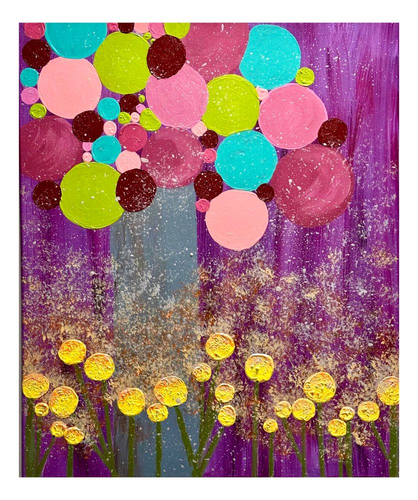 This is what I’ve been doing the last couple of days.
This is not exactly how
I imagined it to be in my head as I never plan.
But the heart knows wants what the hearts wants so here he is.
I think it’s beautiful I hope you do too♥️
My latest painting it’s got a purplish background with a whimsical tree made up of colourful circles with dandelions along the base releasing silver orange and pale salmon wishes.
#BlueSkyArtDay #Art #Artist #Australia #Painting #whimsy #Photography #BlueSky #Photo #ArtYear #Acrylics #PhotographersUnited 