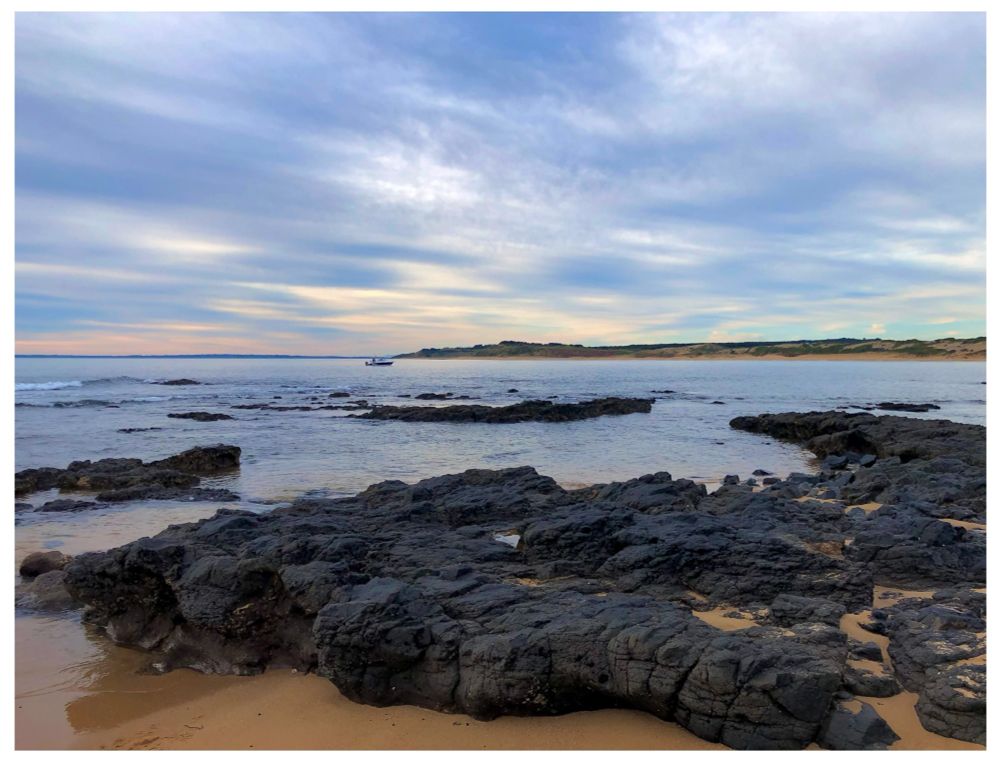 Bit of a hump but
I managed to get over it.
Wishing everyone a wonderful Wednesday😊
Image of black lava flow rock work on the ocean beach sandy shore of Summerlands Beach with a spectacular impressionist painted sky above. 
#Photography #Australia
#EastCoastKin #BlueSky
#Landscape #wild #Sky
#PhotographersUnited #writer 