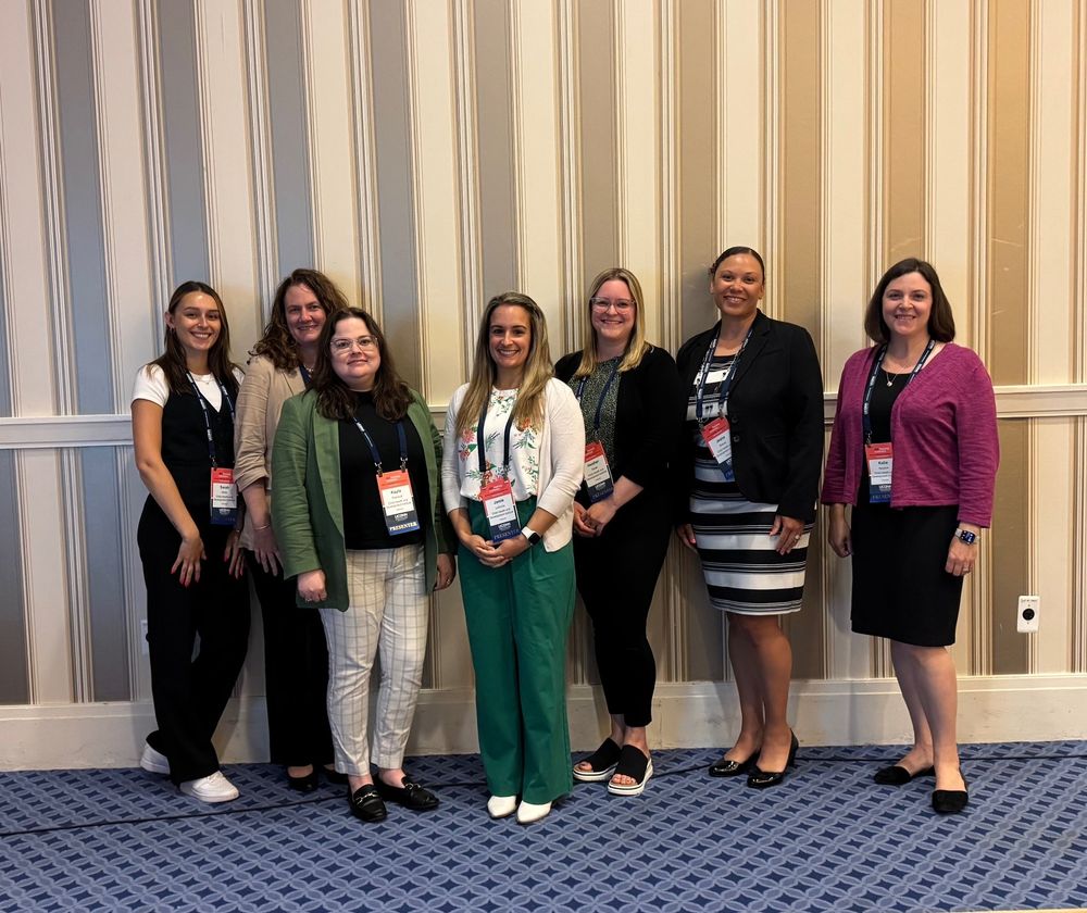 7 of CHDI's staff who work on school mental health initiatives pose together for a group photo at the conference