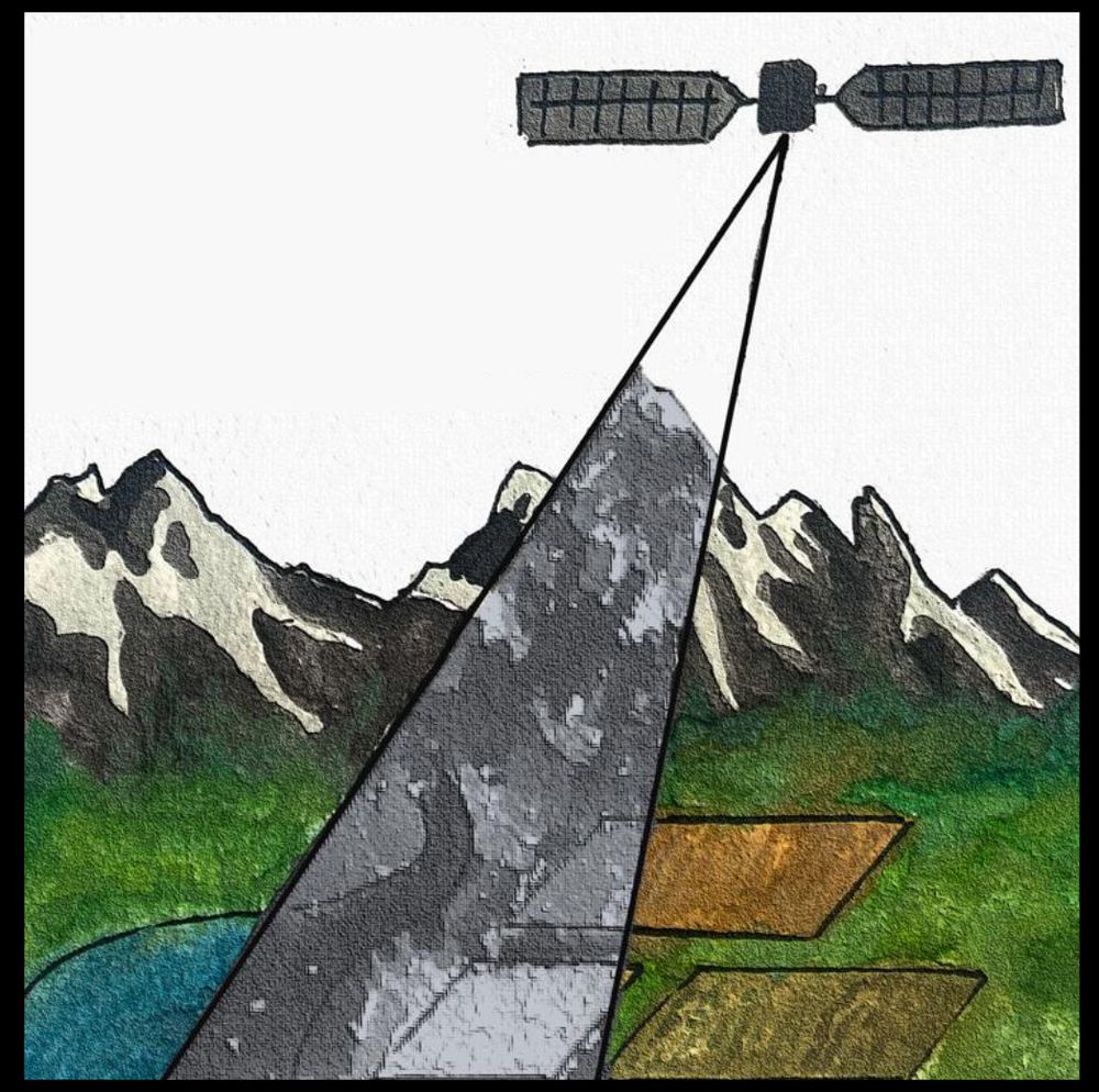Remote sensing radar watercolor