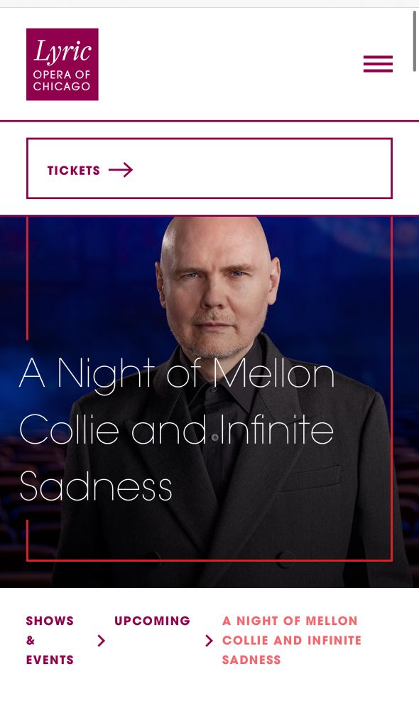 The Lyric Opera presents: “A Night of Mellon Collie and the Infinite Sadness”