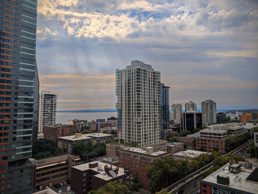view of seattle looking out towards the waterfront