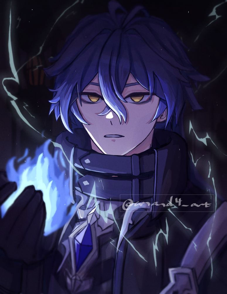 Fanart of Flins, a character from Genshin Impact!