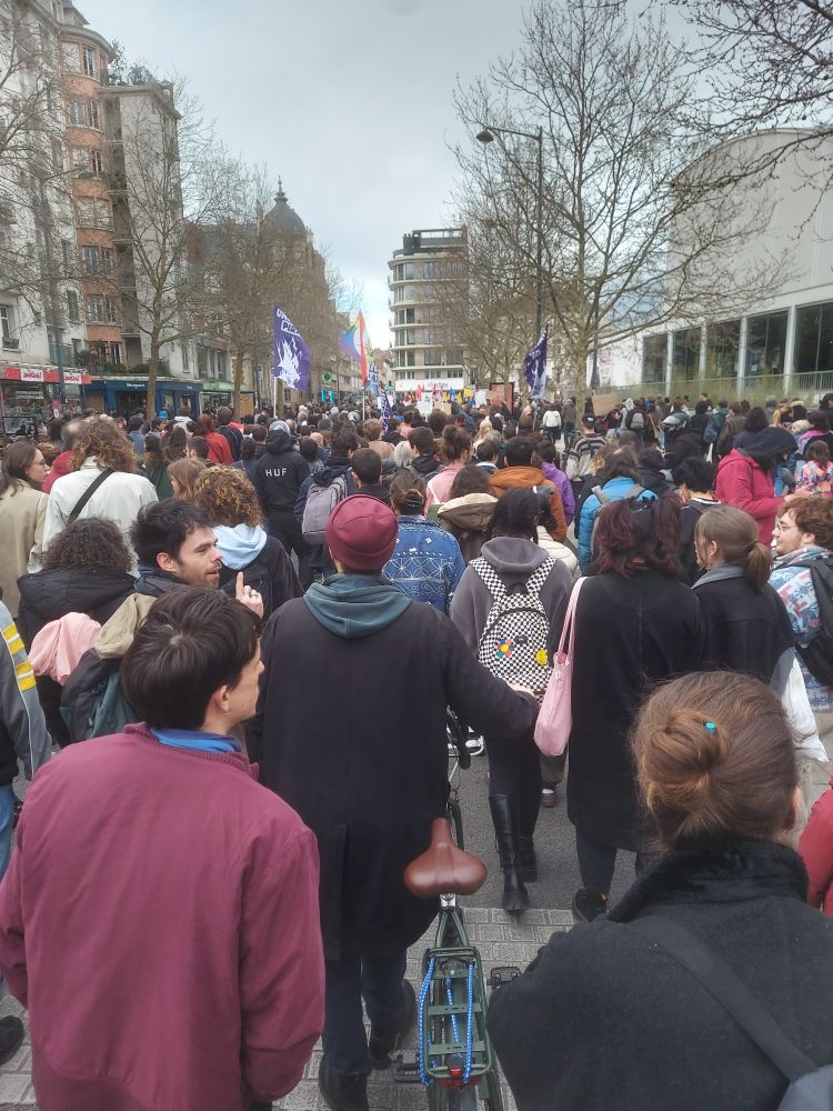 Les rues de Rennes bondées
