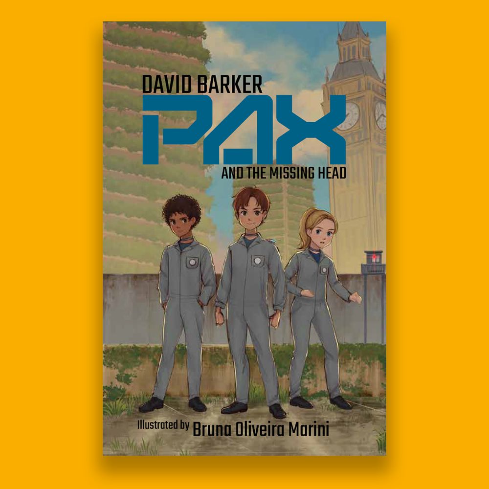 Cover of Pax and the Missing Head on a yellow background