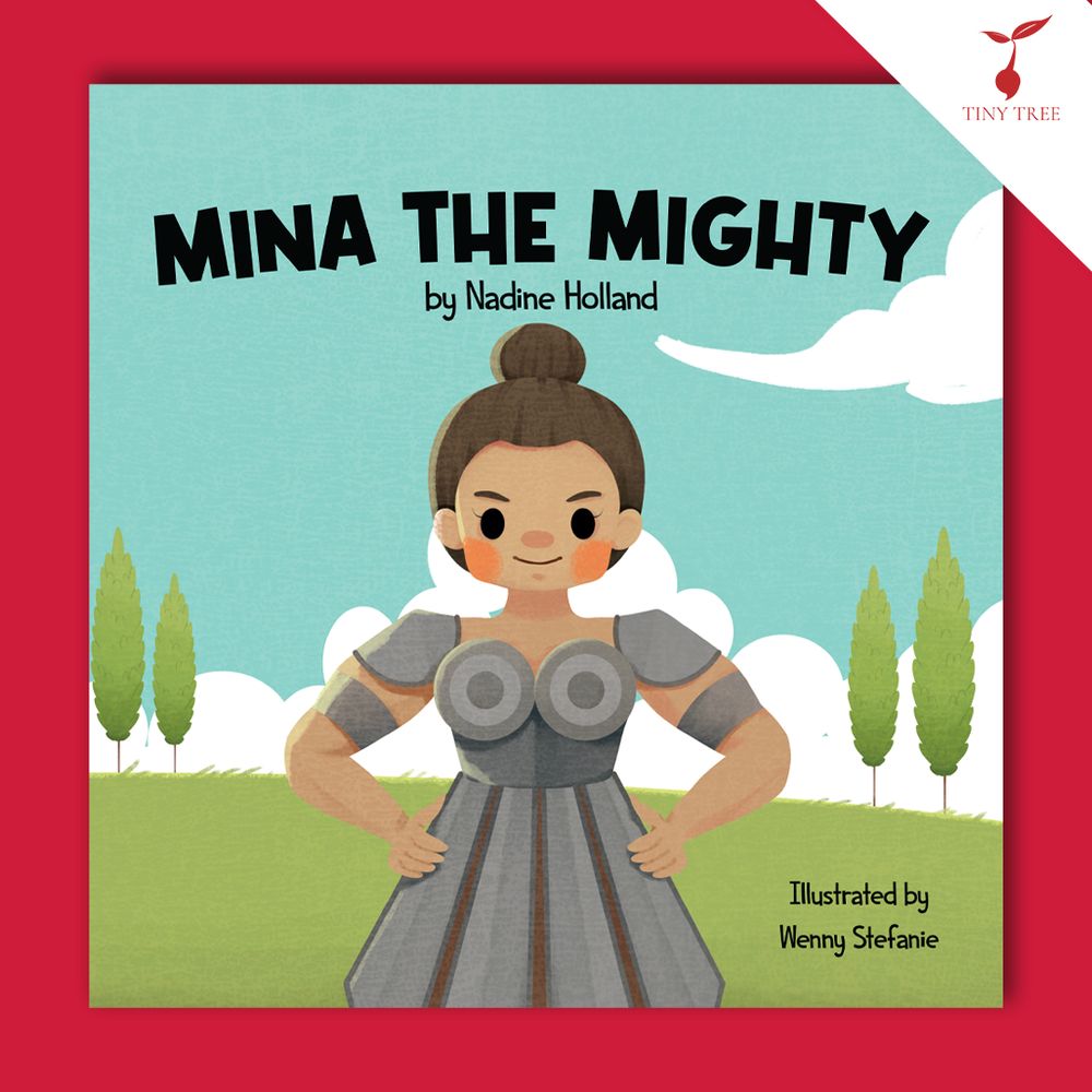 Cover of Mina the Mighty on a red background.