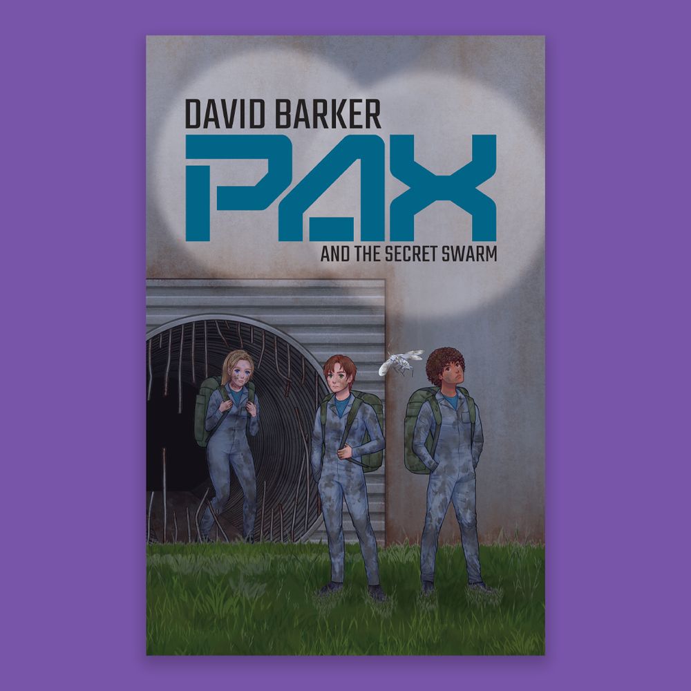 Cover of Pax and the Secret Swarm on a purple background.