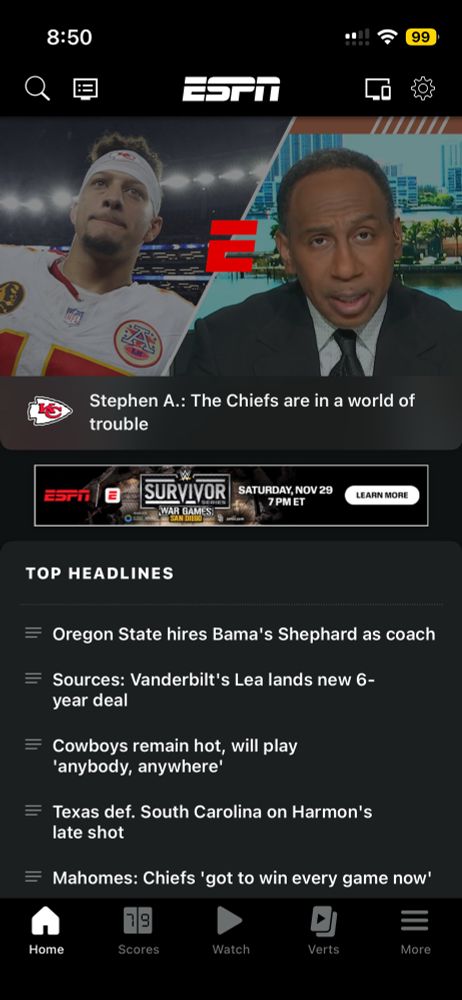 Stephen A. Smith spam on ESPN’s app