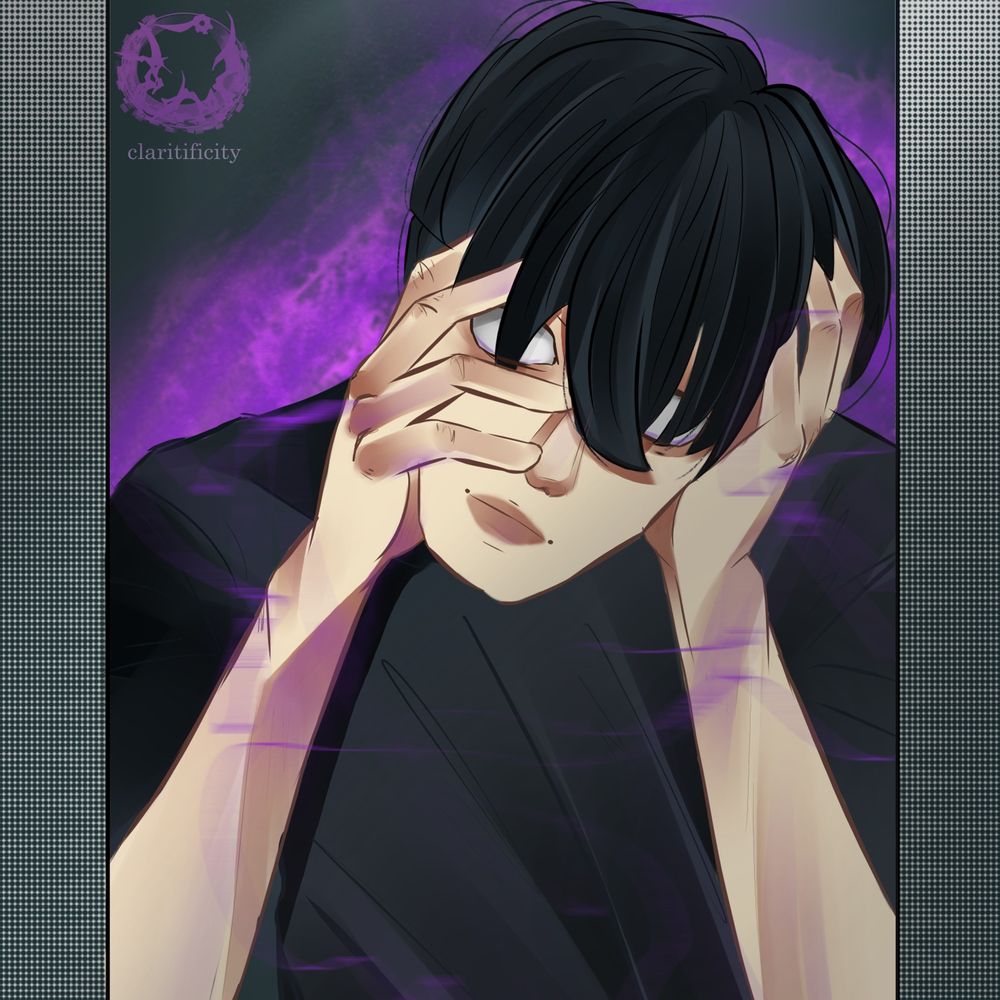 fan art of mob/shigeo i did last year (2023)