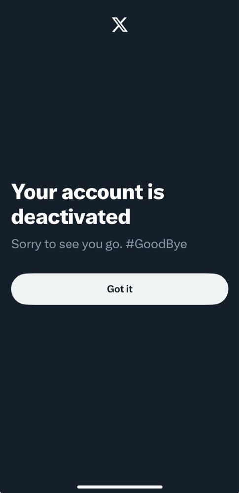 I deactivated my account on X. 