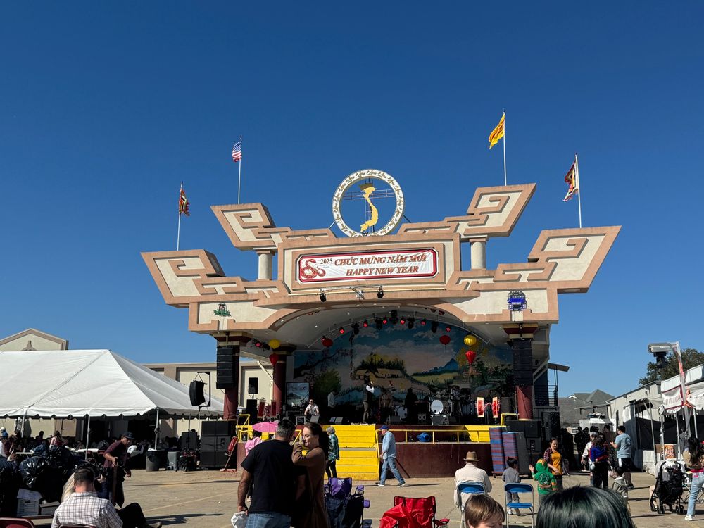 Tet Fest stage. Happy New Year! 