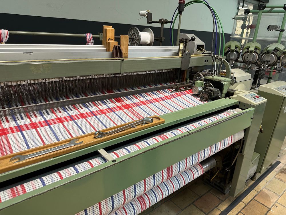 A piece being woven 