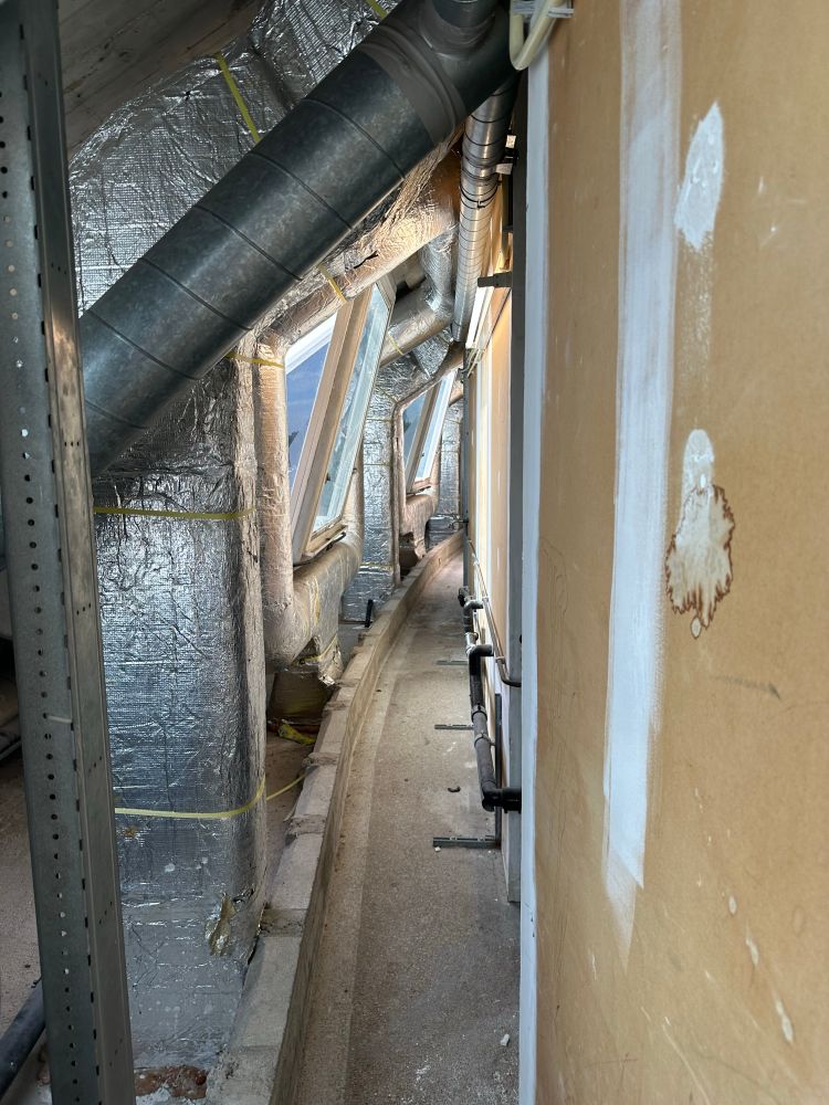 The windows were blocked off by walls, but we got a secret glimpse. The entrance was through a mirror in the women’s room!
