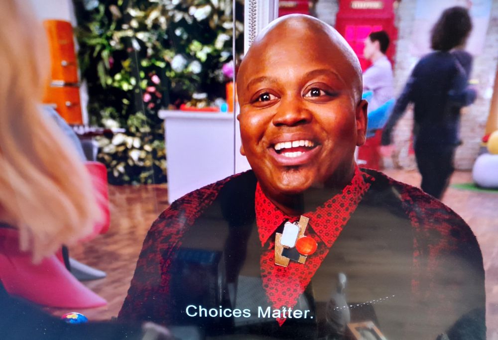 Clip of Titus andromedon saying "choices matter"
