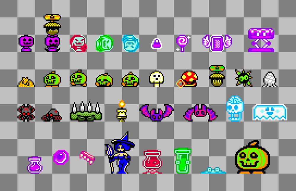 Sprites from the Fall Forest. Including the player, collectable items, enemies, and more.