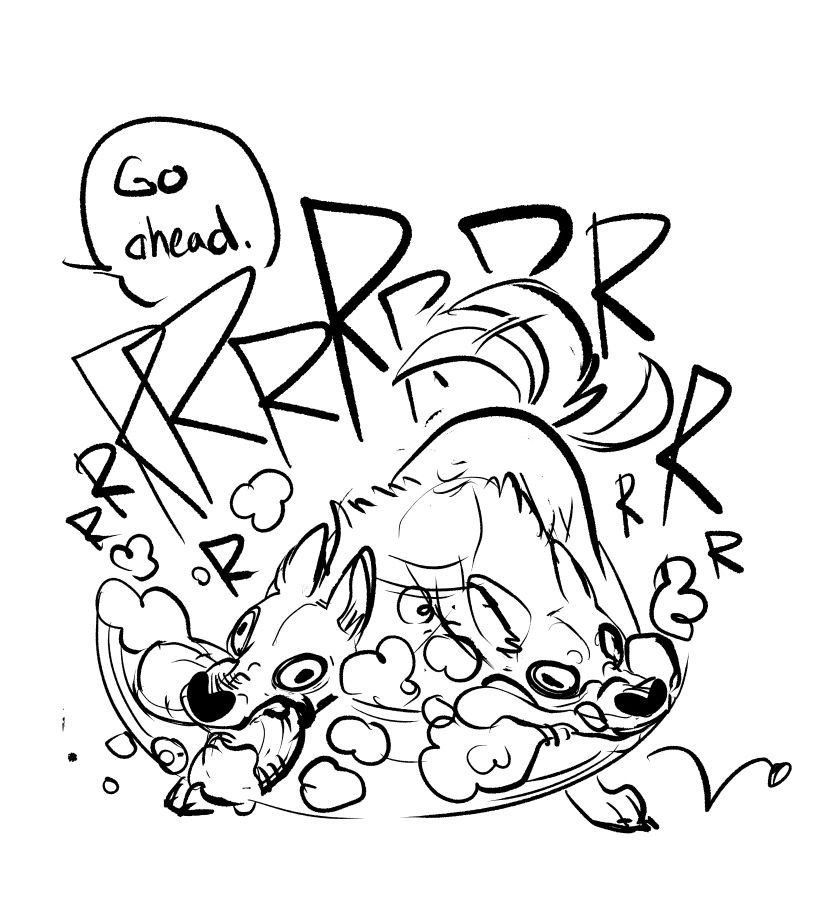 The dog gets permission to play with his toy. The toy is not very durable.