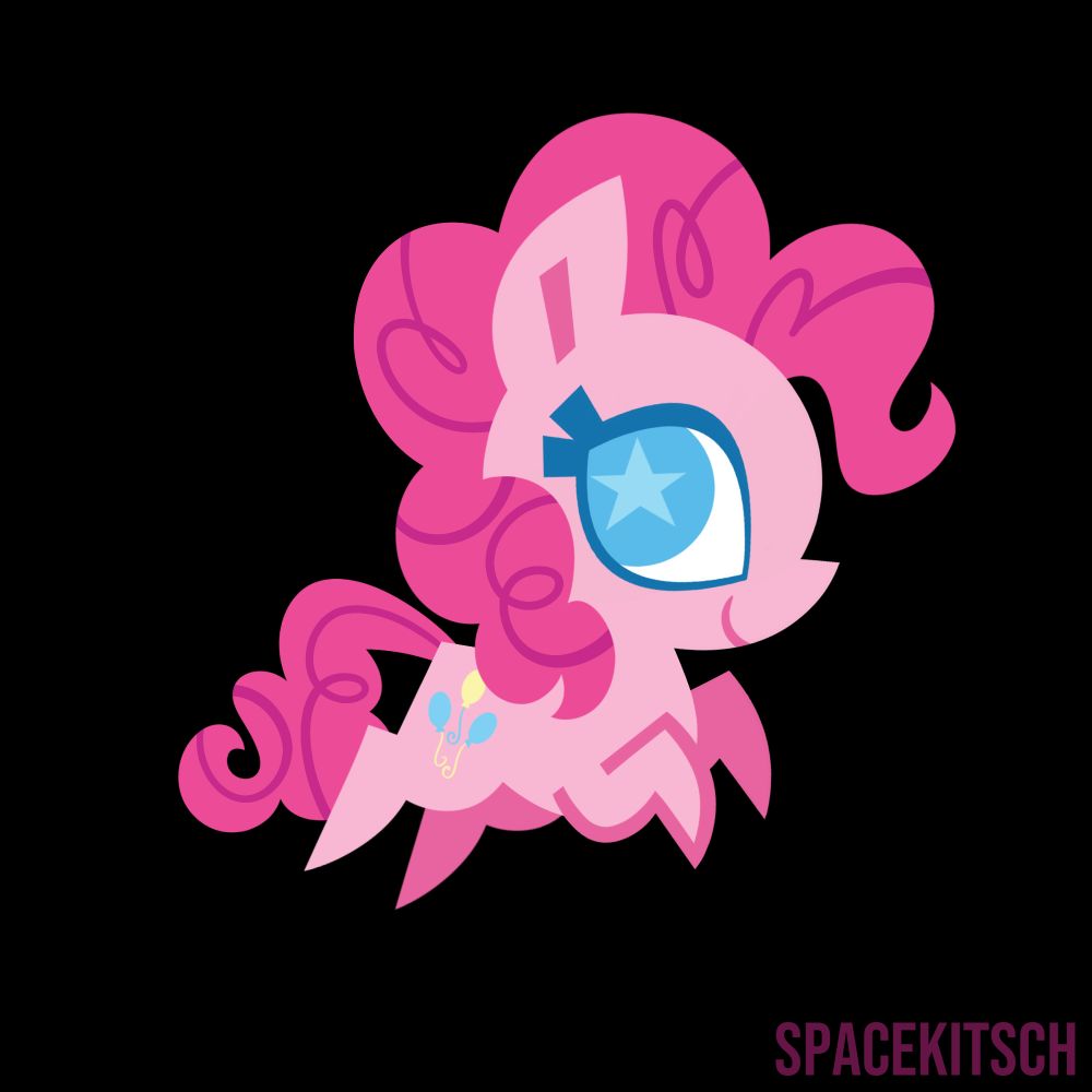 A digital art drawing of Pinkie Pie from My Little Pony: Friendship is Magic