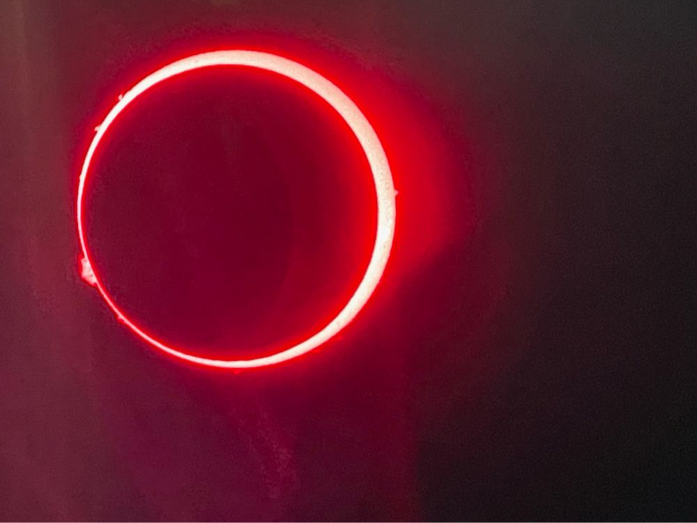 An annular eclipse of the sun
