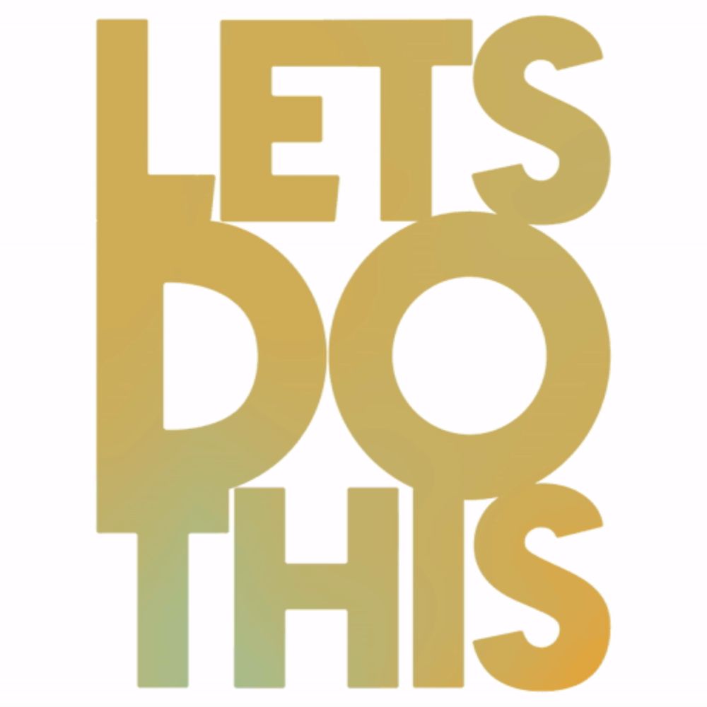 a logo that says let 's do this in blue and yellow