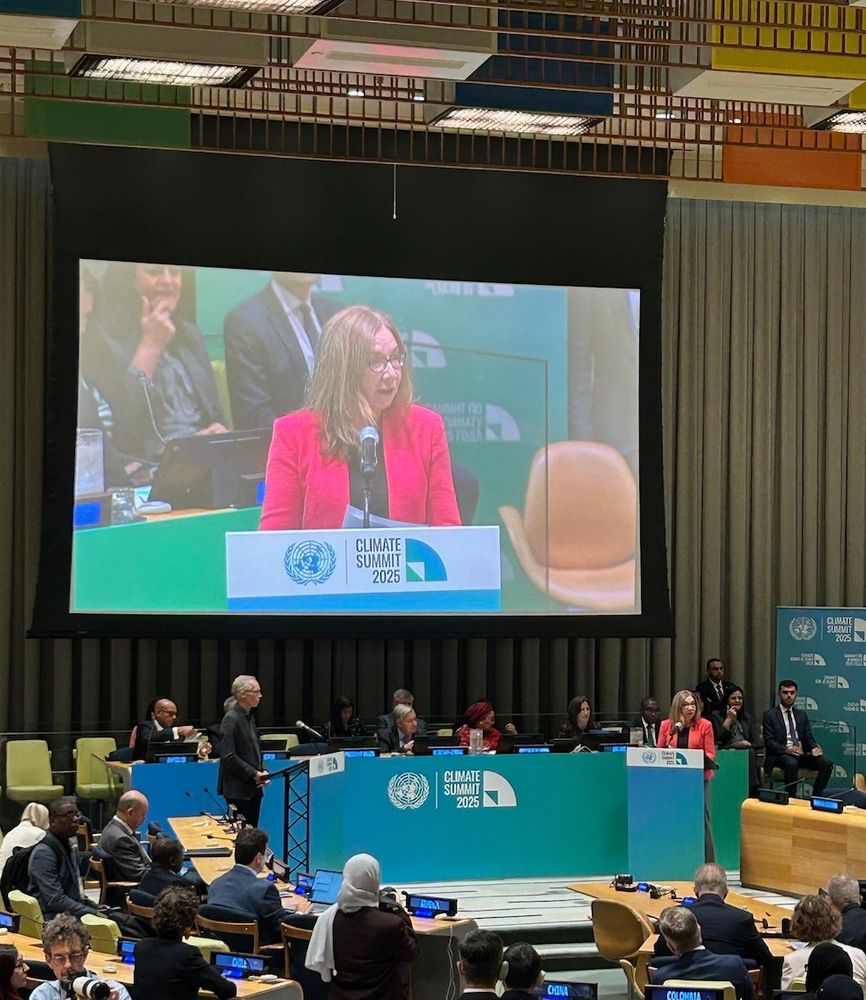 Speaking at the UN Climate Action event.