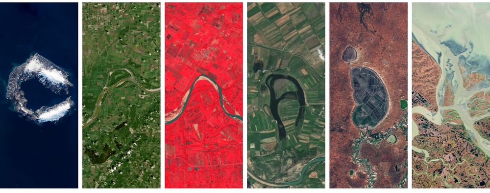 CANADA spelled out using Landsat images. Source: https://landsat.gsfc.nasa.gov/apps/YourNameInLandsat-main/