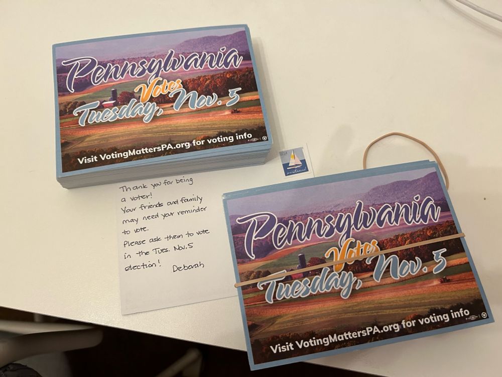 GOTV postcards to Pennsylvania voters