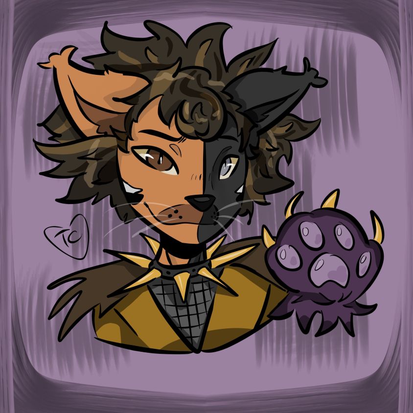 The tibbit known as Gray-eye.

Easter Egg: Gray-eye hails from the Talenta Plains, where he venerates the spirit of the Displacer Beast. It's wily ways have inspired him. He finds himself in trouble often, but usually his quick wit and charm gets him out of it just as easily. The tibbit had been bound to a life book for well over a century when Sora Esma found him and freed him- a debt that worked in the hobgoblin's favor. 