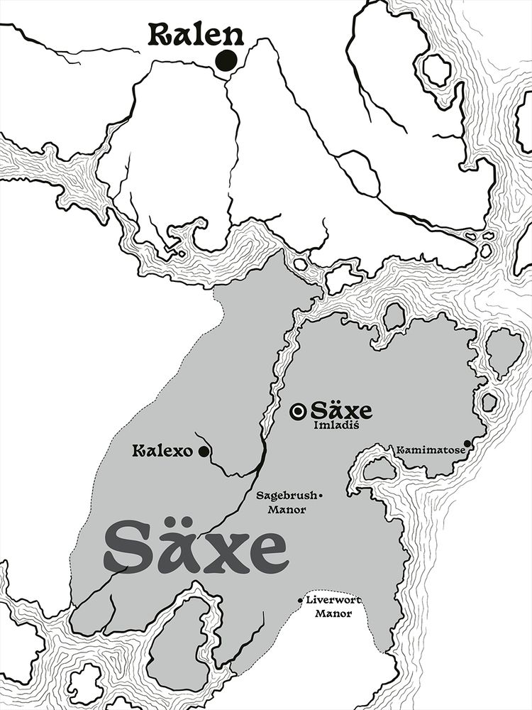 A hand drawn map of Saxe