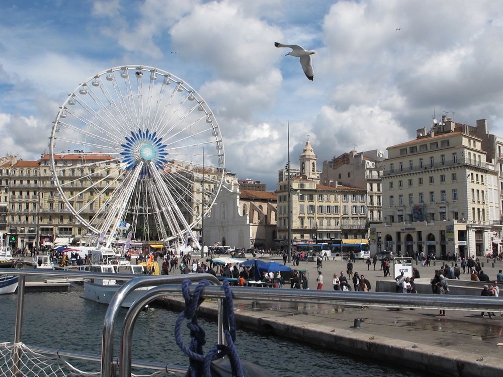 Vieux Port of Marseille seen from a boat