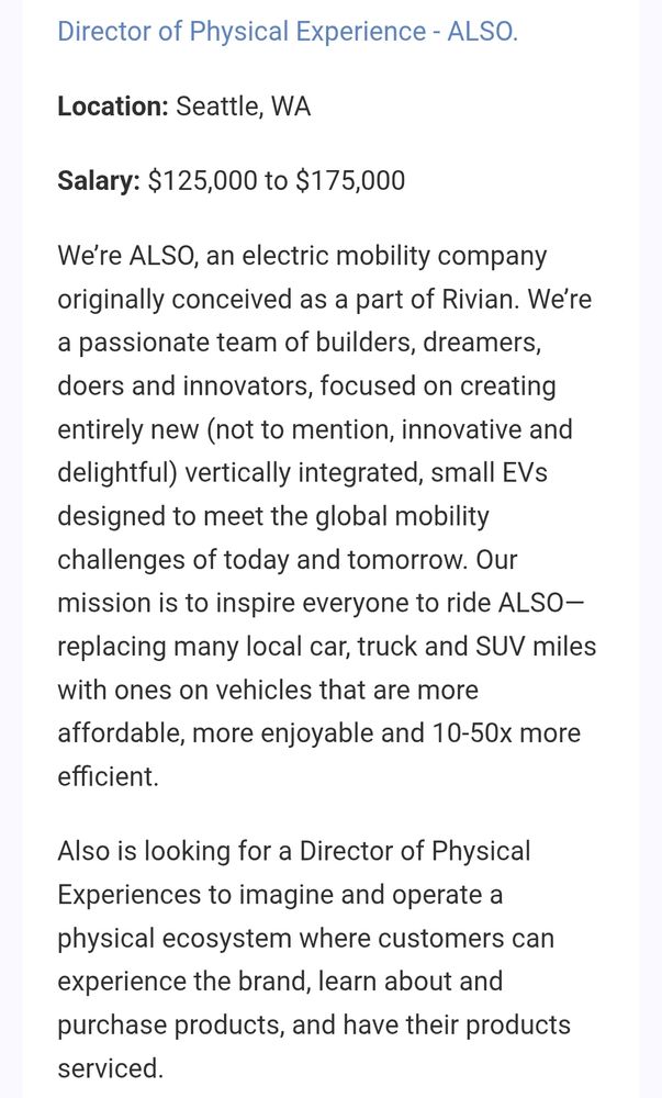 A job posting for a 