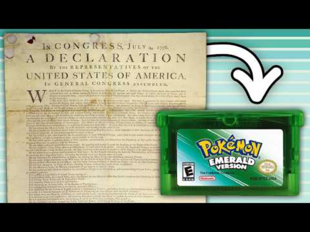 I Stored the Declaration of Independence inside Pokémon Emerald
