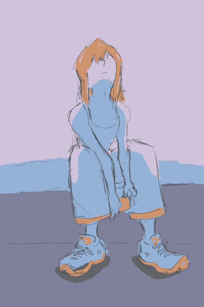 person sitting, looking up at the sky - dawn's arrived