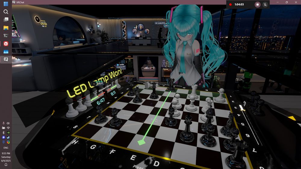 vrchat, chess, hatsune miku