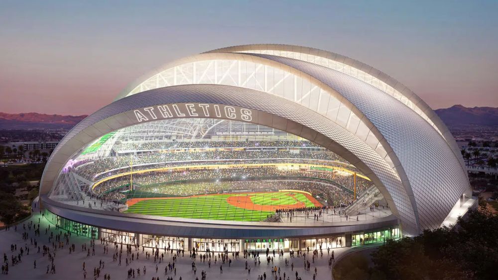 Rendering of new Las Vegas MLB ballpark.