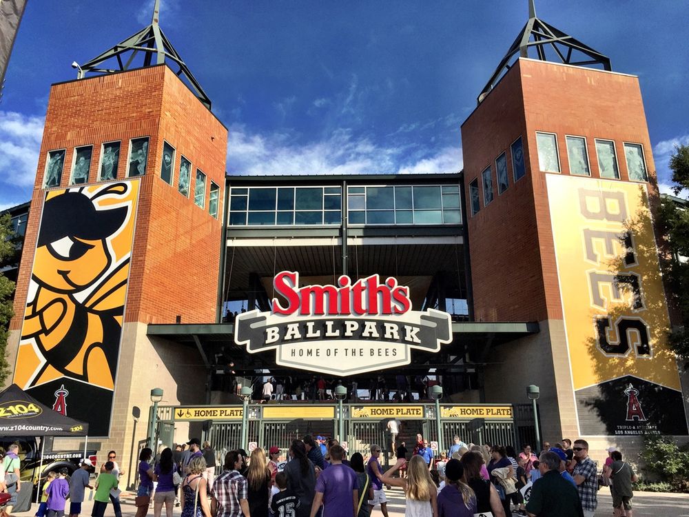 Entrance to Smith's Ballpark in Salt Lake City