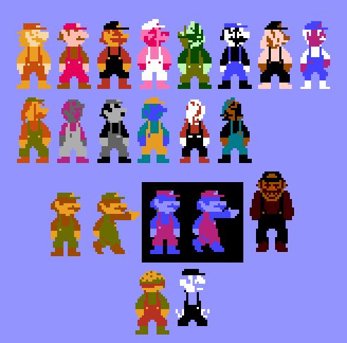 Updated Minus Brothers roster, with a few joke variants added at the bottom.