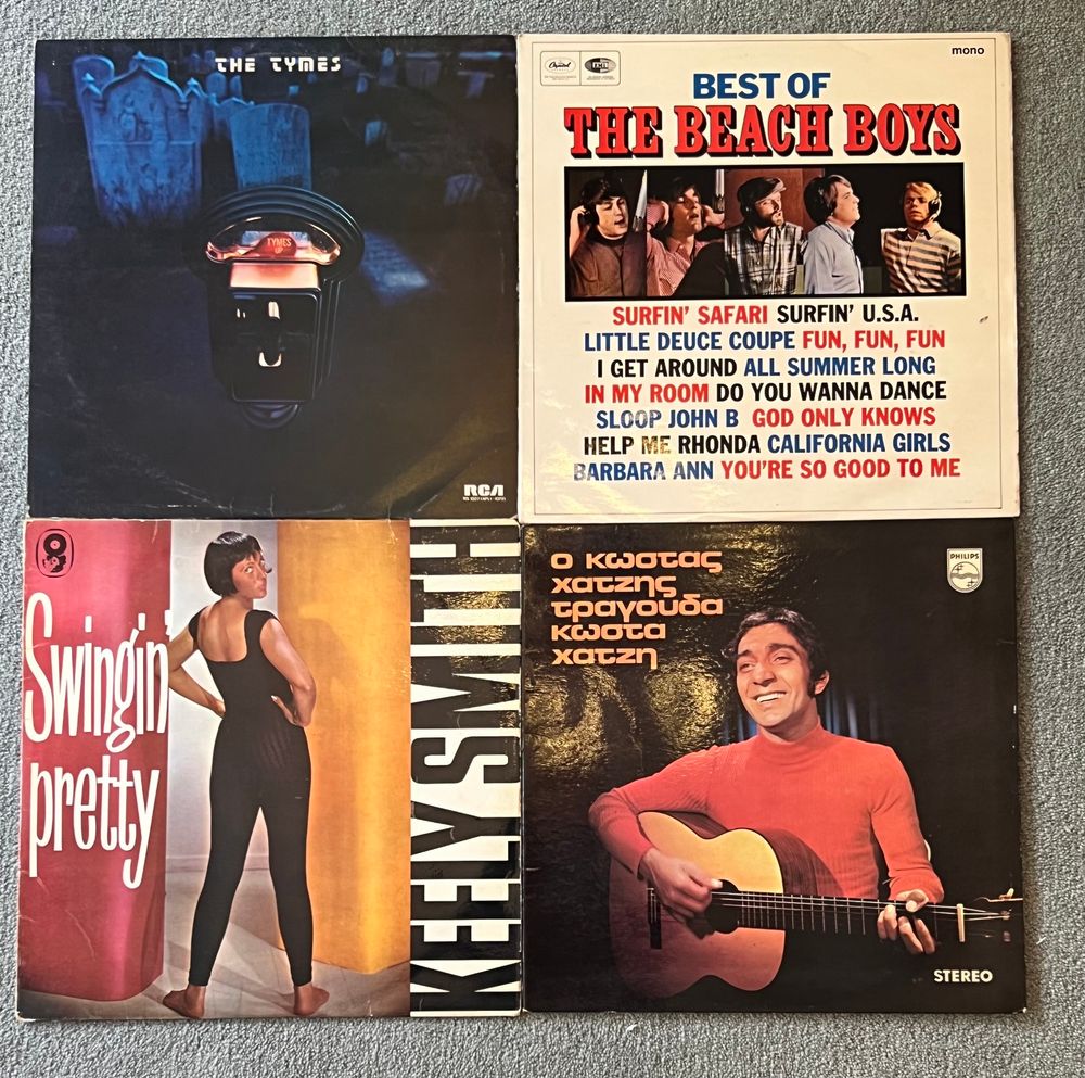 The Tymes, Tymes Up. Best of the Beach Boys. Keely Smith, Swingin’ Pretty. ΚΩΣΤΑΣ ΧΑΤΖΗΣ, Kostas Hatzis sings Kostas Hatzis. 