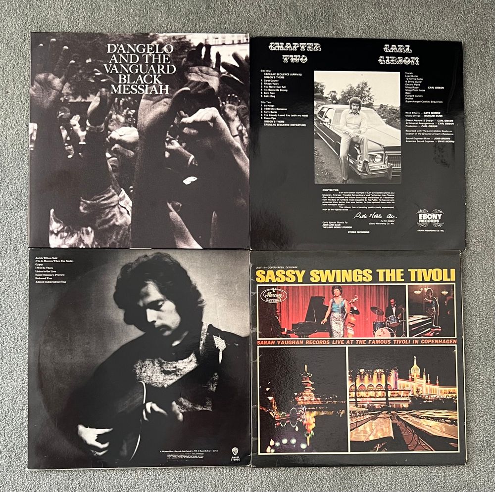 D’Angelo and the Vanguard, Black Messiah. Carl Gibson, Chapter Two. Van Morrison, Saint Dominic’s Preview. Sarah Vaughn, Sassy Swings the Tivoli. 