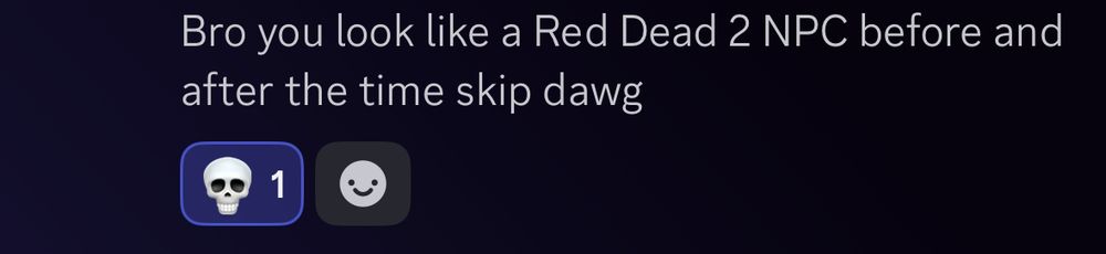 “Bro you look like a Red Dead 2 NPC before and after the time skip dawg”