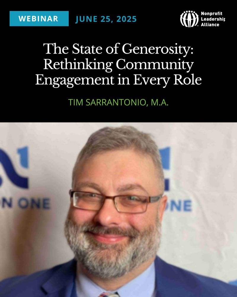 The State of Generosity: Rethinking Community Engagement in Every Role Presented by Tim Sarrantonio, MA