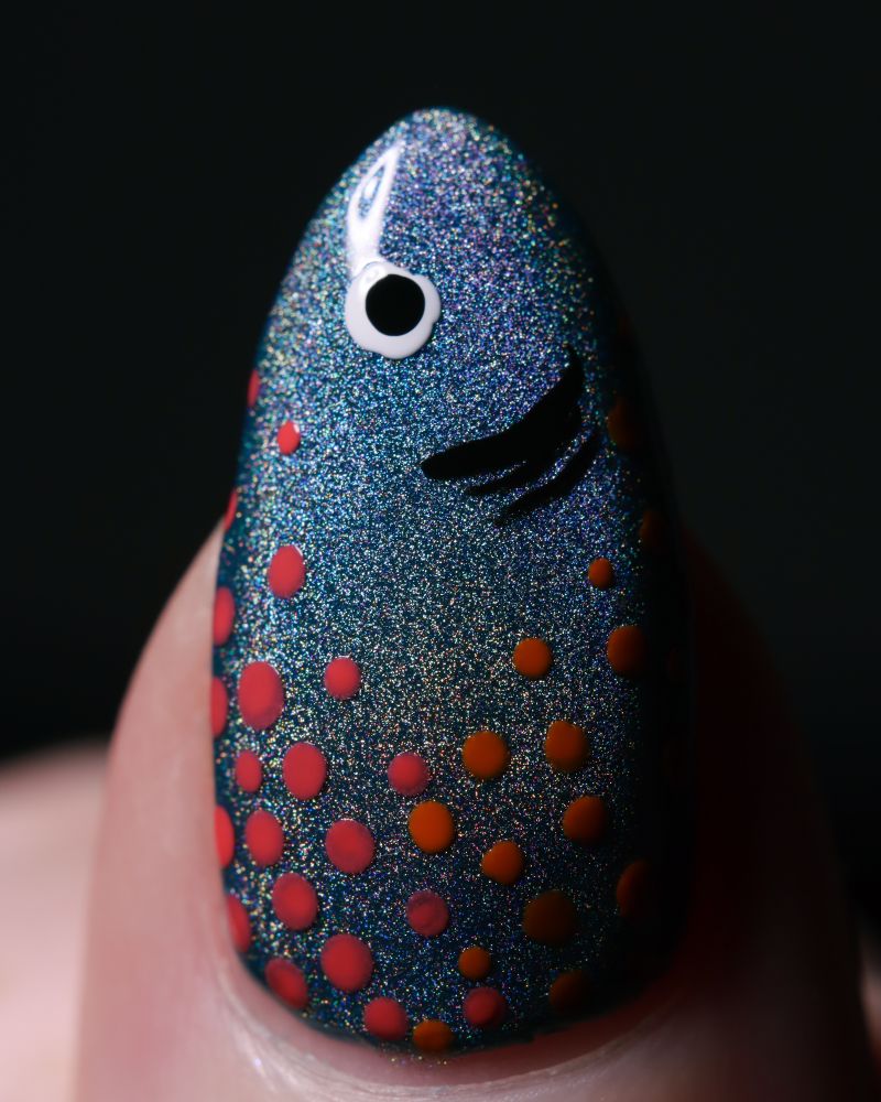 A close-up of the thumb nail 