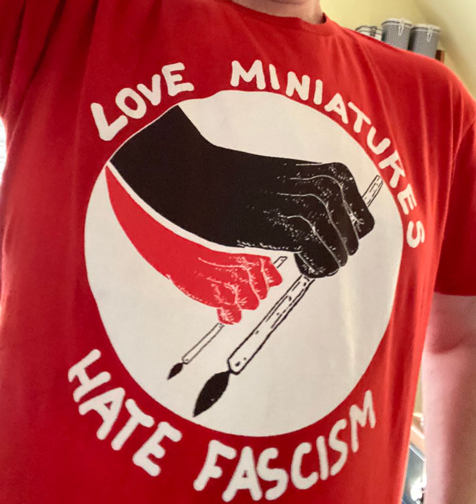 Red “Love Miniatures - Hate Fascism” T-Shirt