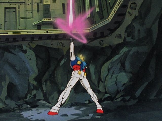 Gundam RX-78-2 in its final heroic shot 