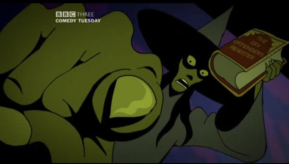 a picture of the pedo finder general from BBC's Monkey Dust